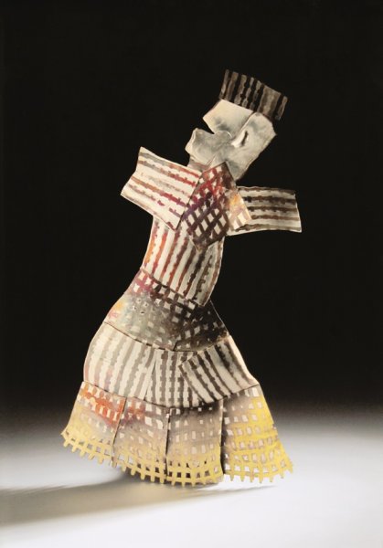 Piece -- materials: silver, brass; dimensions: 26 x 43 h cm;